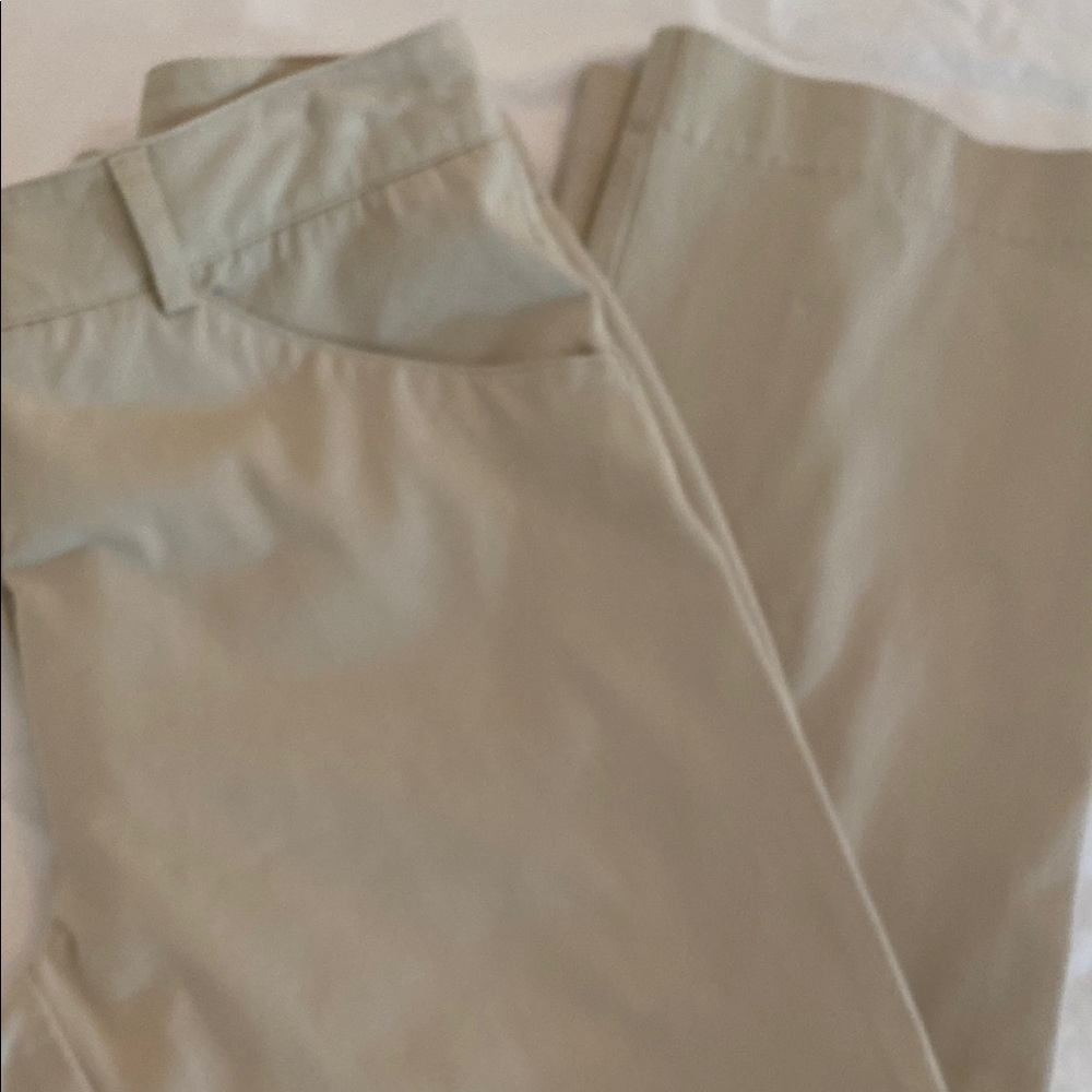 Classic cropped khakis Tan Pants